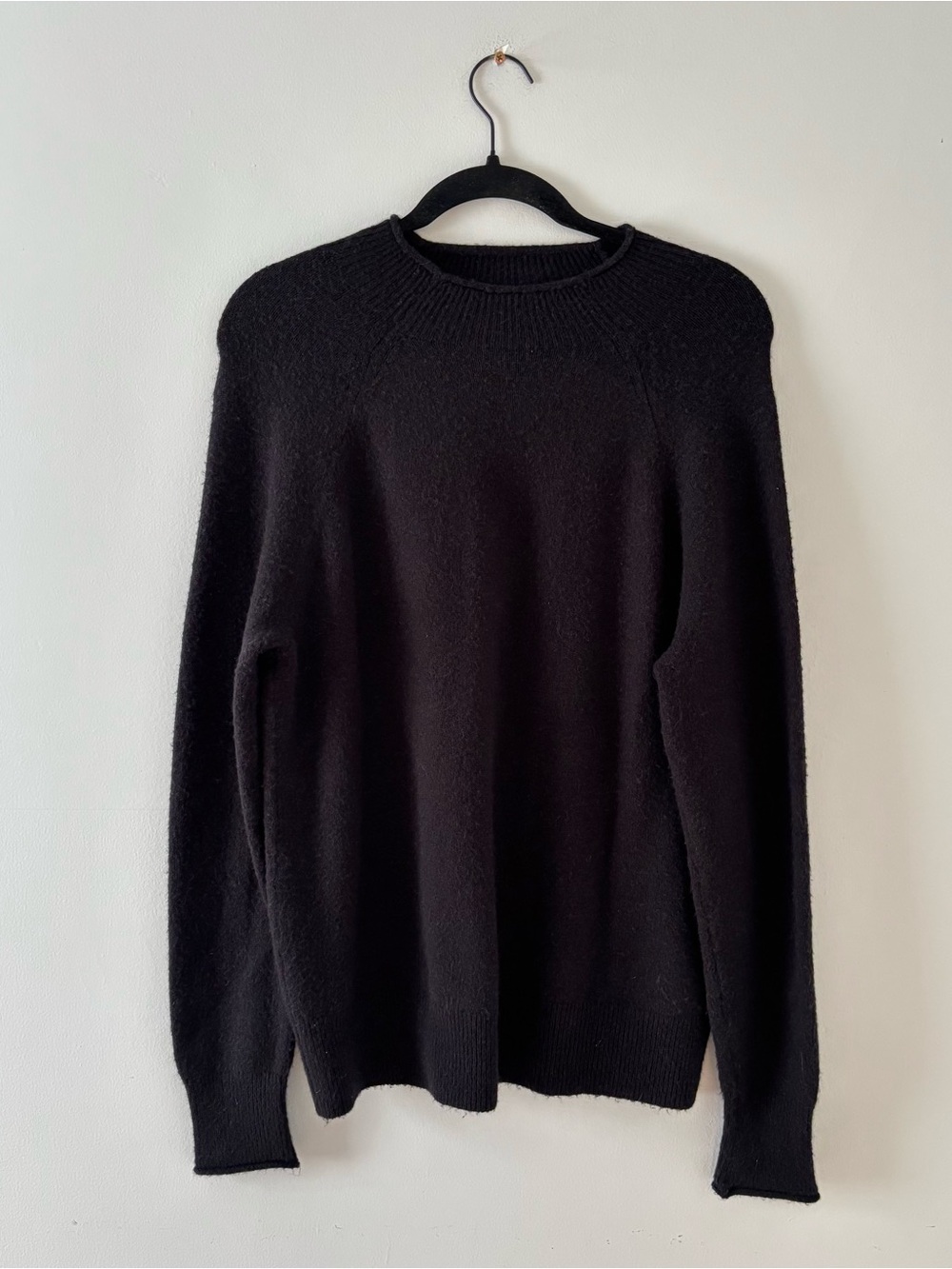 J. Crew Rollneck Sweater in Supersoft Yarn Relaxed Fit Pullover Knit Black - Picture 2 of 7